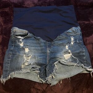 Pinkblush Distressed Blue Jean Shorts
